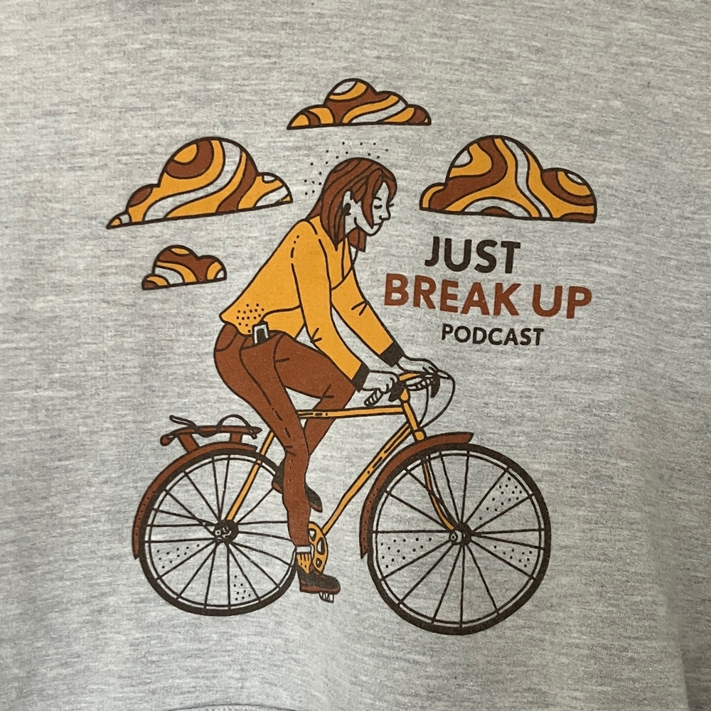 Just Break Up Podcast Graphic Sweatshirt - M - Deadstock Out Of Print